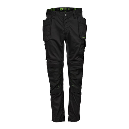 Apache Bancroft Holster Trouser Slim Fit Stretch Black - Black Grey - Customisable Trousers