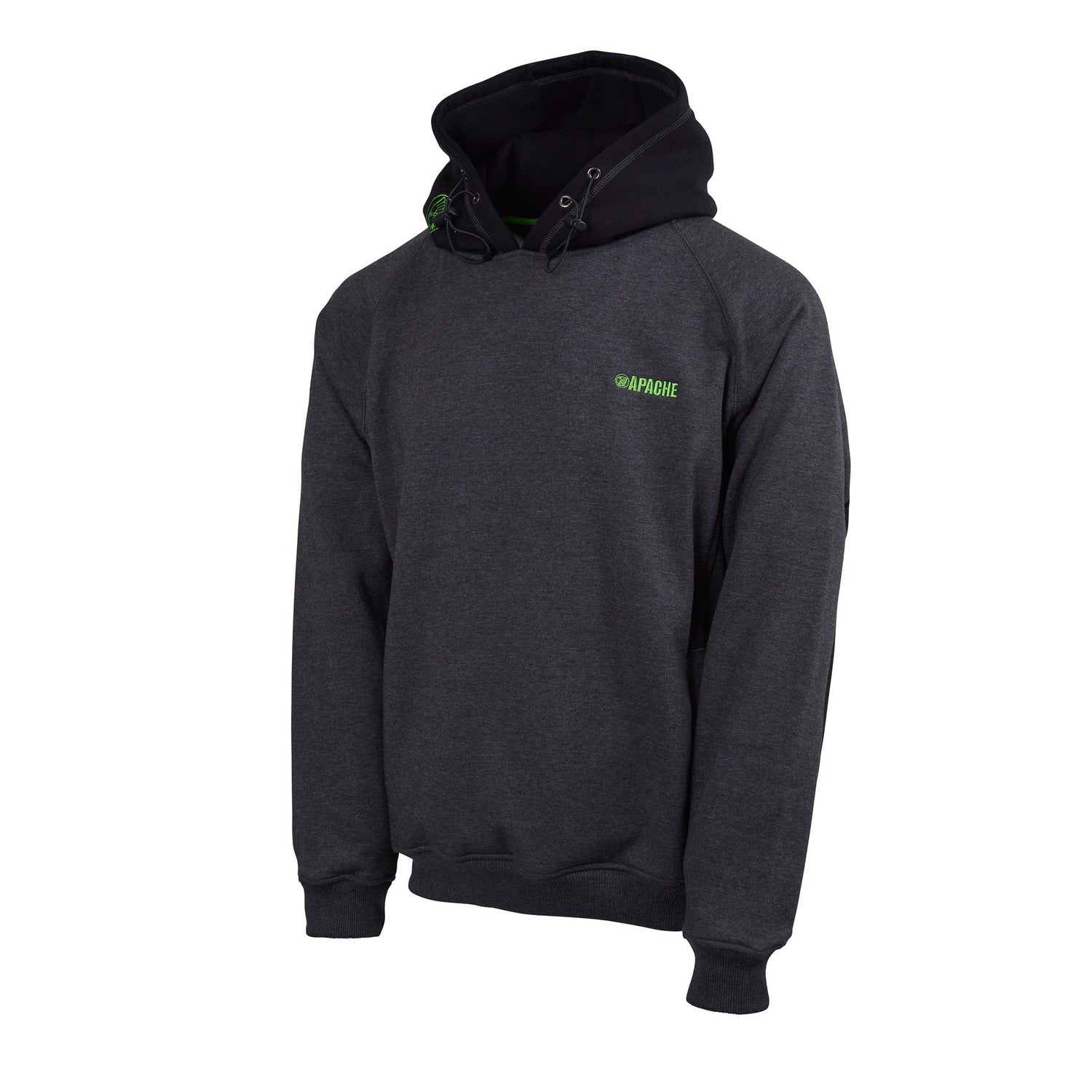Apache Kingston Hooded Sweatshirt 320 GSM Grey/Black - - Customisable Workwear