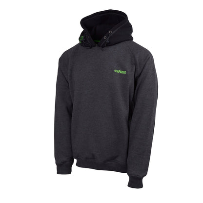 Apache Kingston Hooded Sweatshirt 320 GSM Grey/Black - - Customisable Workwear