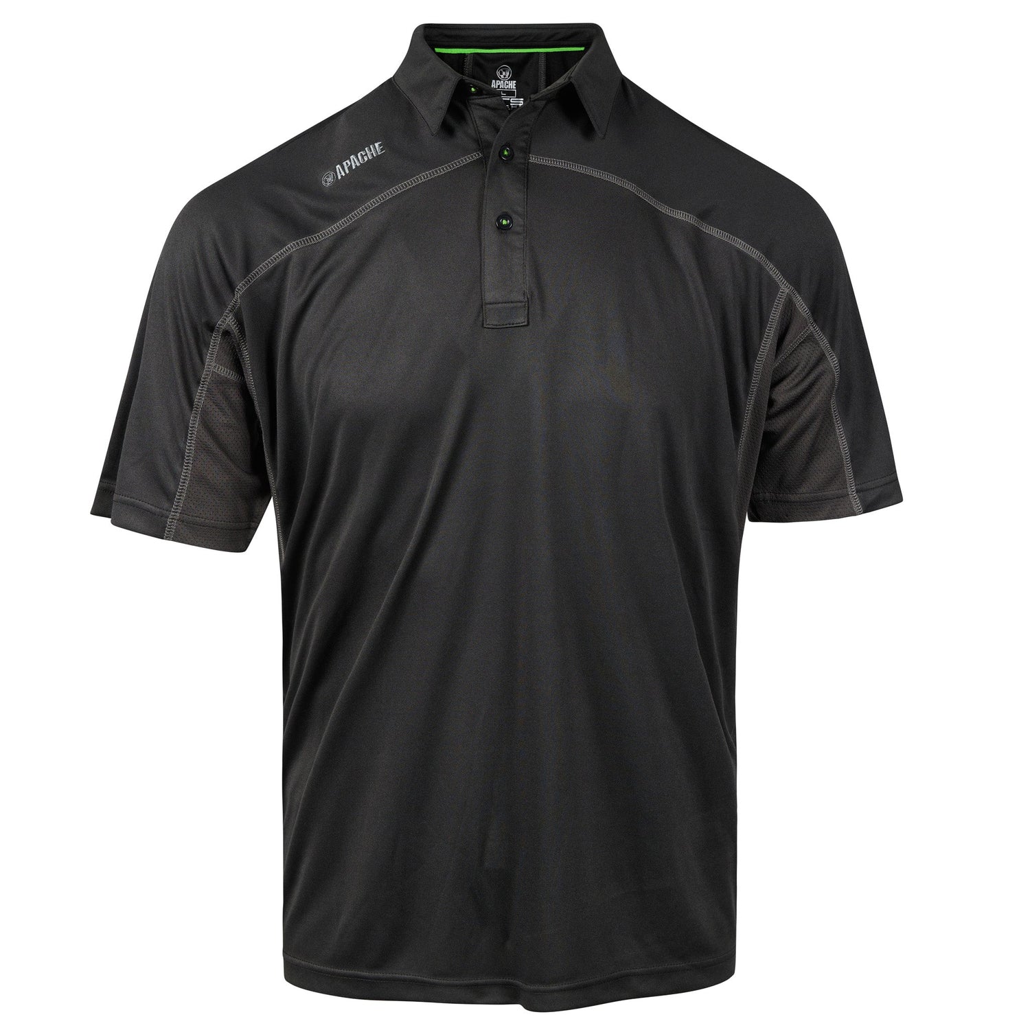 Apache Langley Polo Shirt Black/Grey - - Customisable Bodywarmers