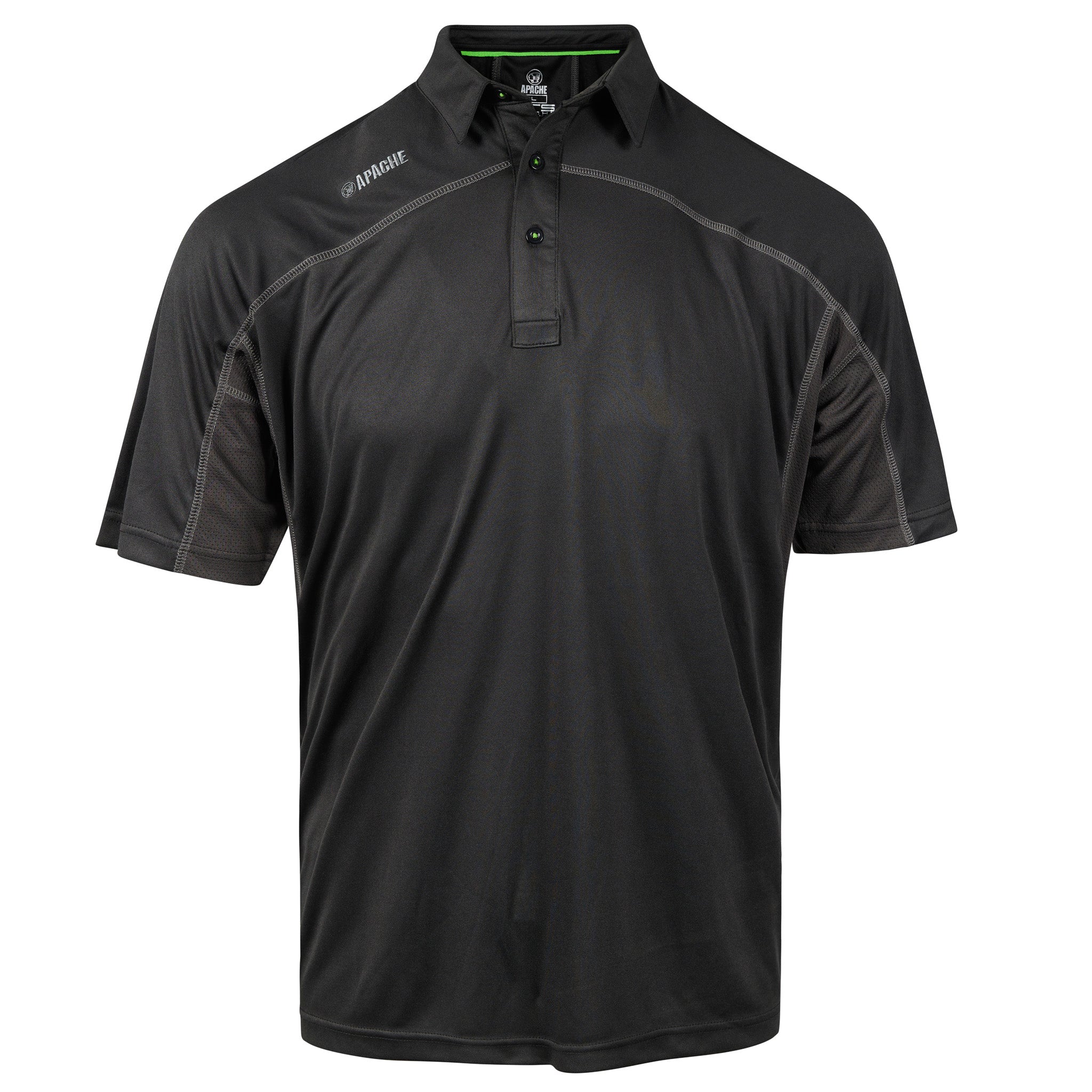 Apache Langley Polo Shirt Black/Grey - - Customisable Bodywarmers
