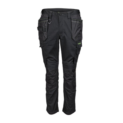 Apache Sudbury Stretch Slim Fit Holster Pocket Trouser Black - Black - Customisable Workwear