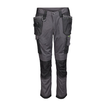 Apache Sudbury Stretch Slim Fit Holster Pocket Trouser Grey/Black - Grey Black - Customisable Workwear