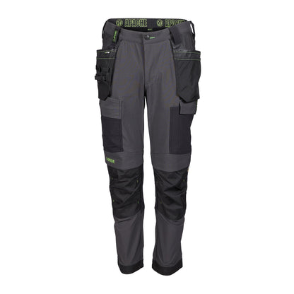 Apache Calgary Grey / Black 4 way stretch trouer Grey/Black - Grey Black - Customisable Workwear