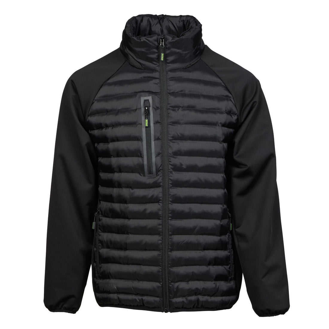Apache Ashcroft Hybrid Jacket with Foldaway Hood Black - Black - Customisable Workwear