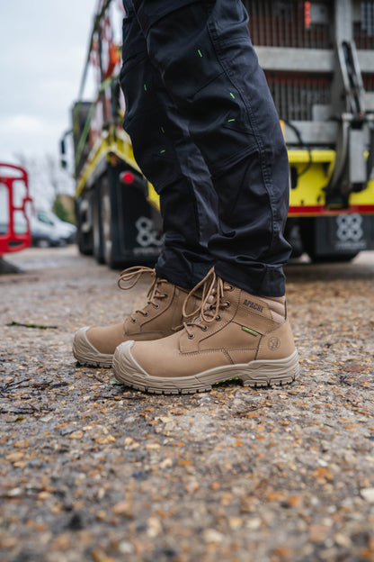 Apache - Outback Stone Water Resistant Size Zip Boot with HI &amp; CI - - Customisable Footwear