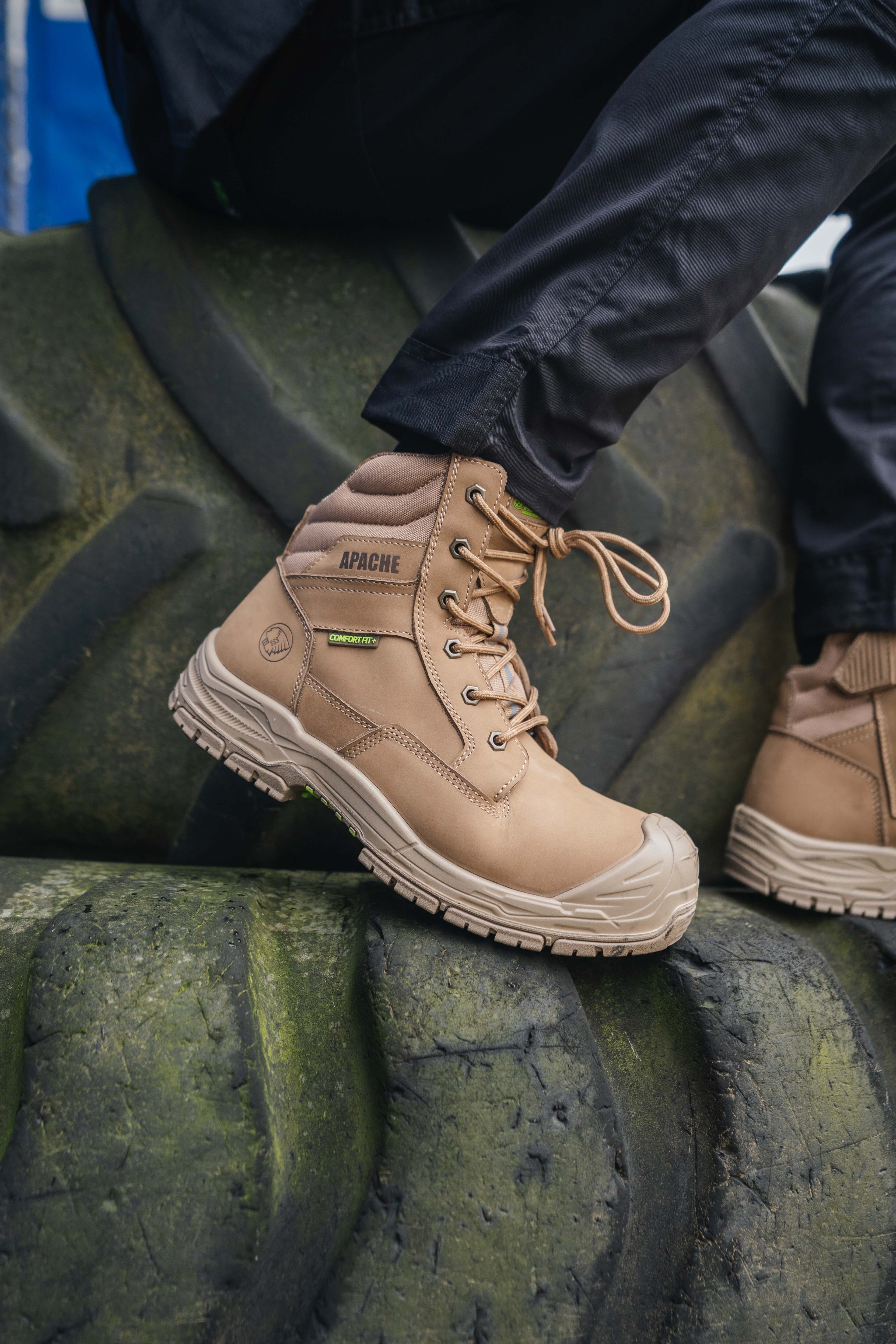 Apache - Outback Stone Water Resistant Size Zip Boot with HI &amp; CI - - Customisable Footwear