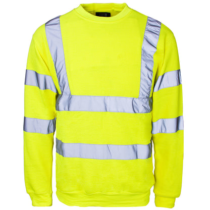 Hi Vis Crew Neck Sweatshirt - H66 - - Customisable Top