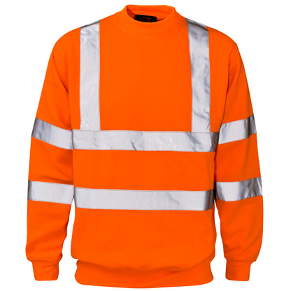 Hi Vis Crew Neck Sweatshirt - H67 - - Customisable Top