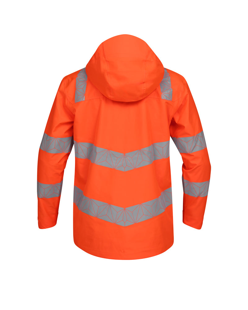 Shell Jacket Orange REACT - RCT801 - - Customisable Waterproof