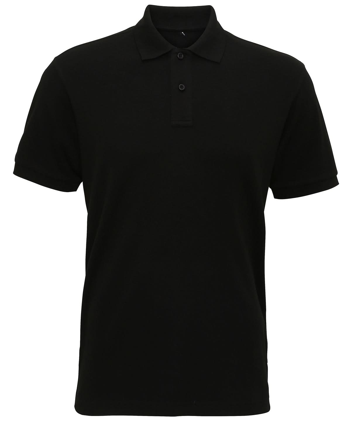 Asquith &amp; Fox Mens super smooth knit polo AQ005 - Black - Customisable Polos