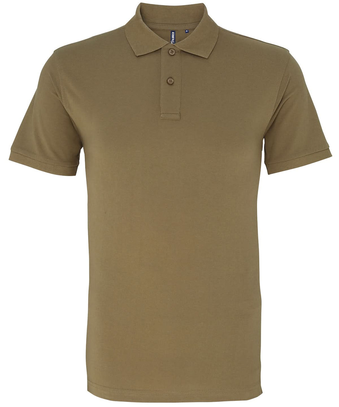 Asquith &amp; Fox Asquith Fox Mens Classic fit polo Khaki AQ010 - Khaki - Customisable Polos