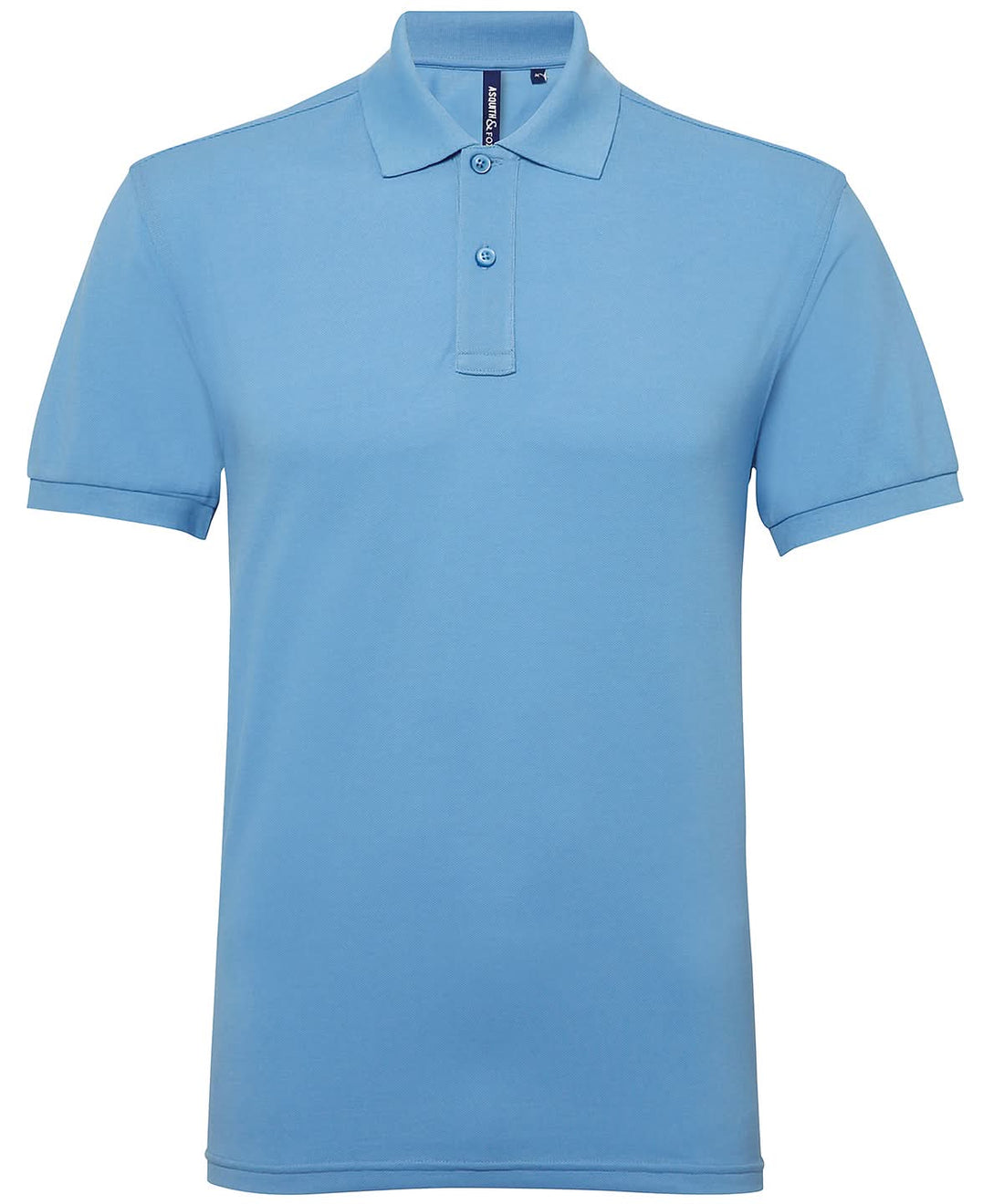 Asquith &amp; Fox Asquith Fox Mens polycotton blend polo Cornflower AQ015 - Cornflower - Customisable Polos