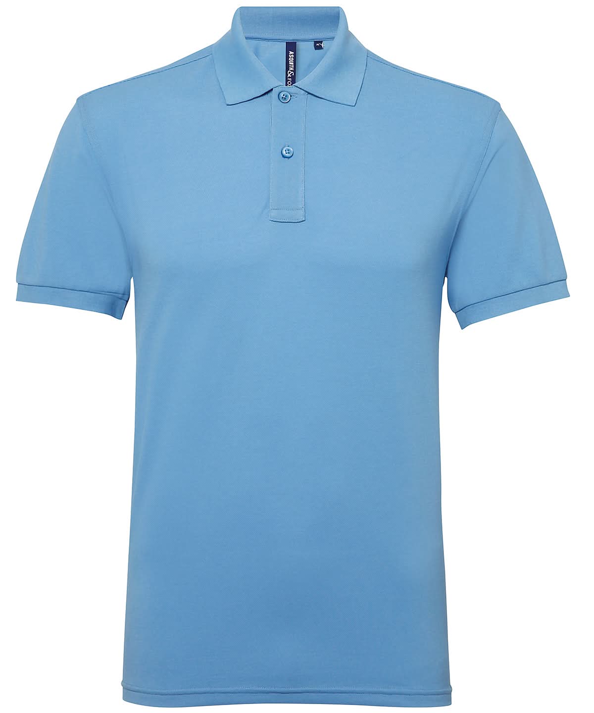 Asquith &amp; Fox Asquith Fox Mens polycotton blend polo Cornflower AQ015 - Cornflower - Customisable Polos