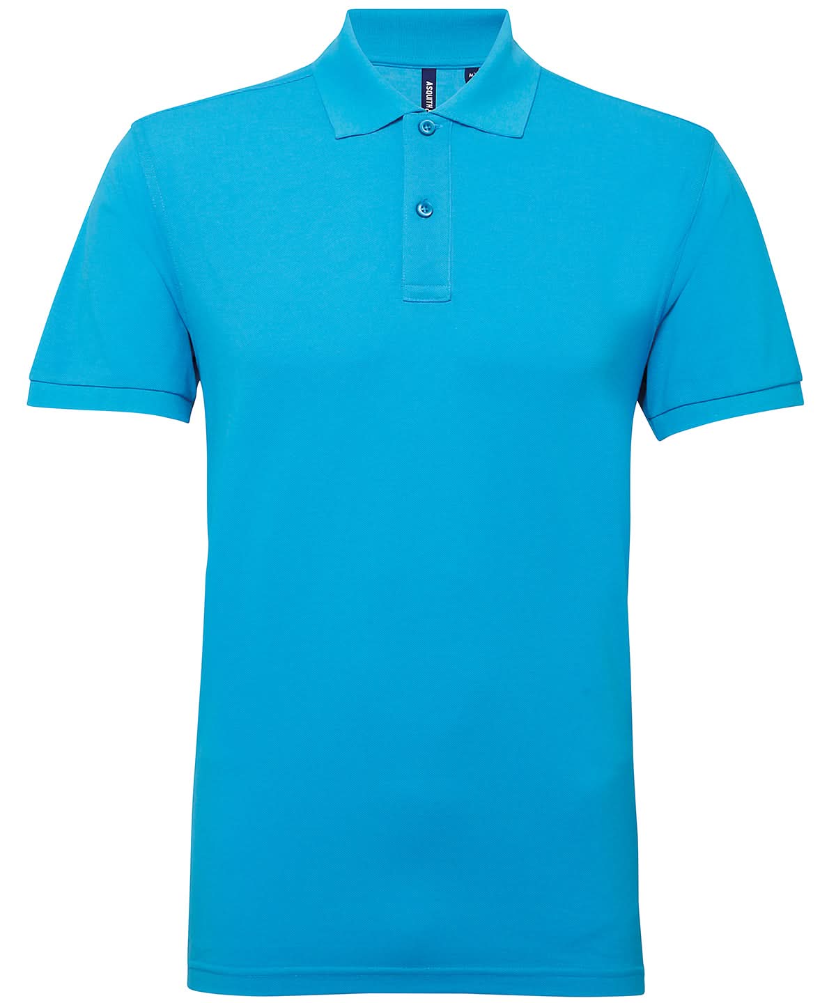 Asquith &amp; Fox Asquith Fox Mens polycotton blend polo Turquoise AQ015 - Turquoise - Customisable Polos