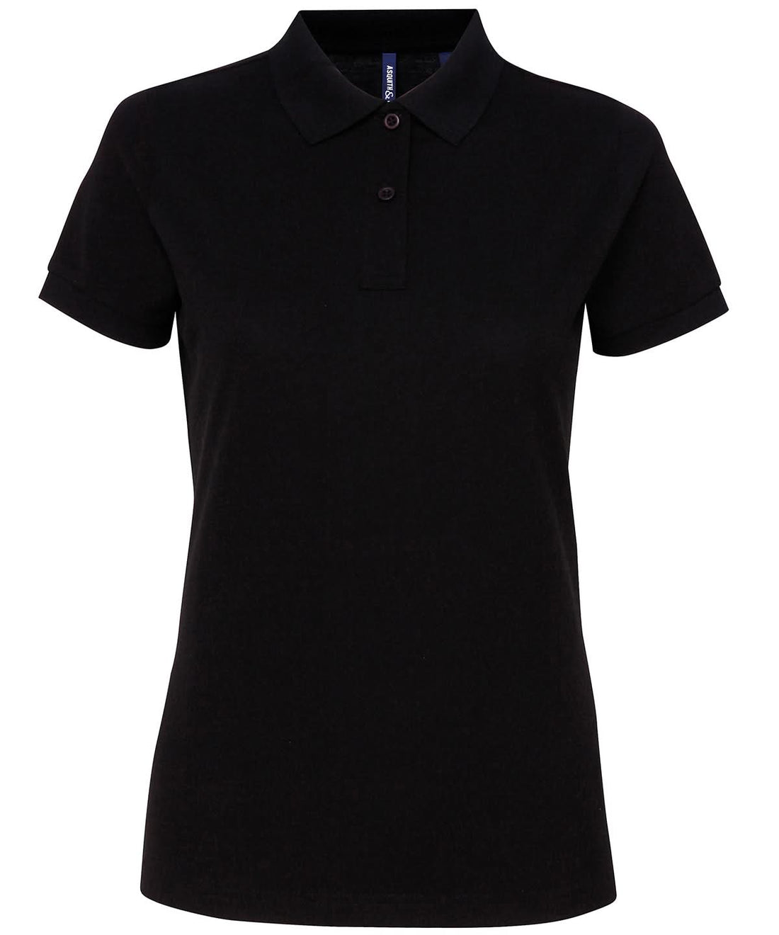 Womens polycotton blend polo - AQ025 - Black - Customisable Polo Shirts