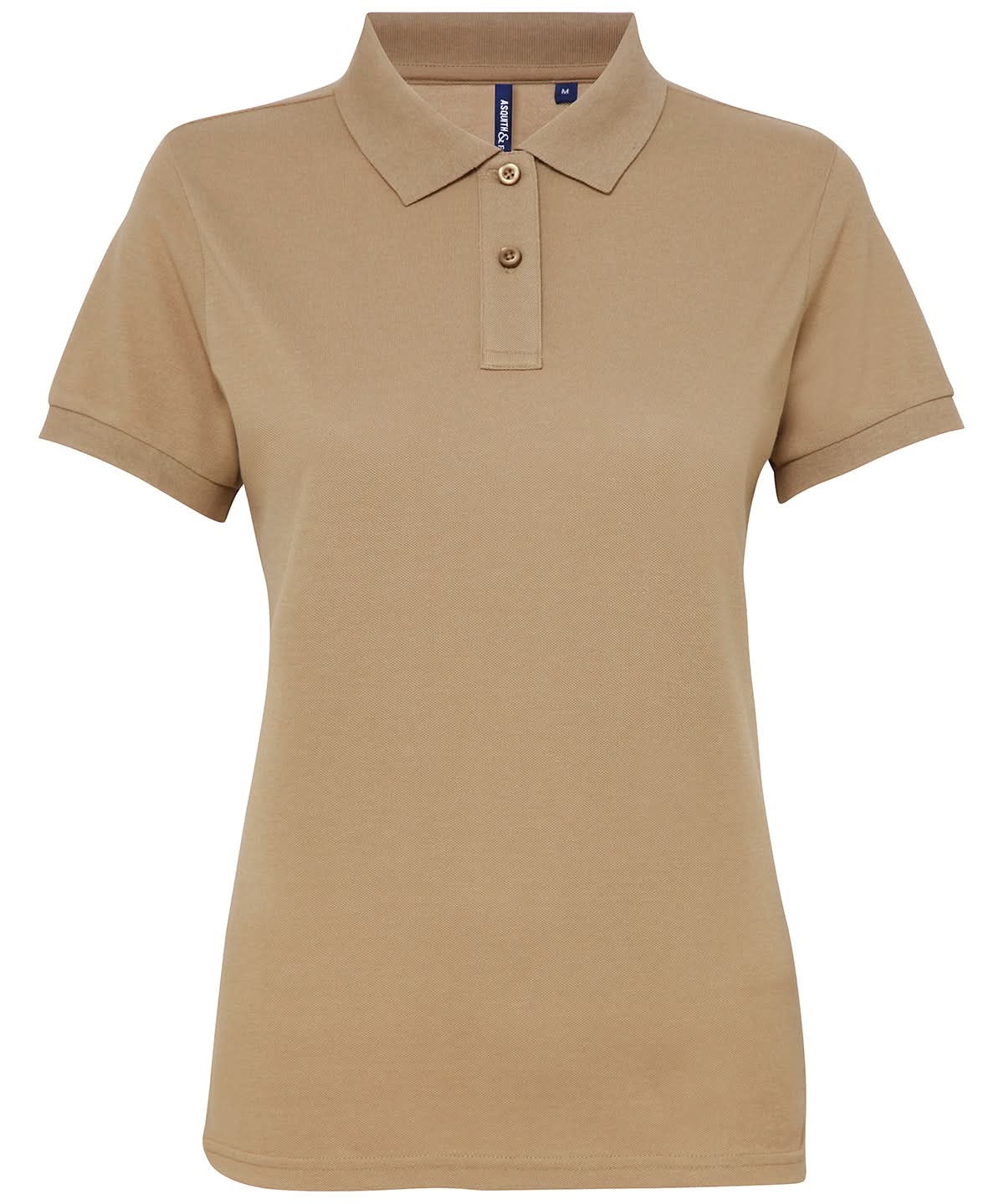 Asquith &amp; Fox Womens polycotton blend polo AQ025 - Khaki - Customisable Polos