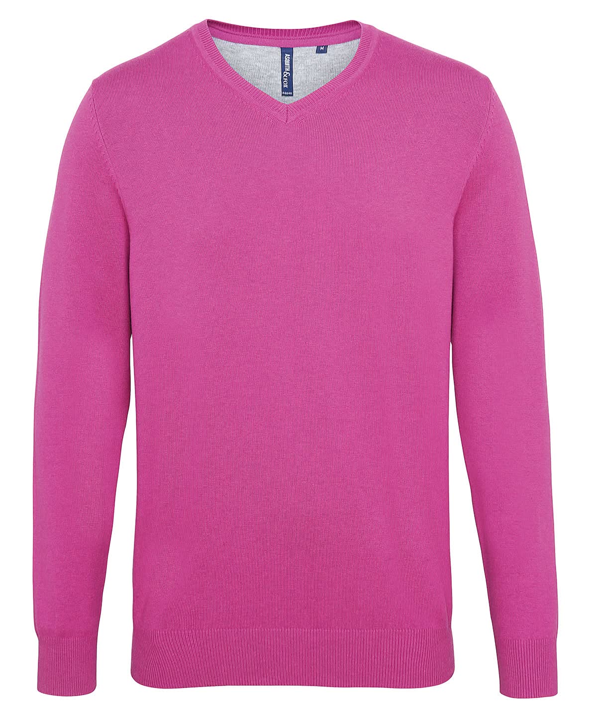 Asquith &amp; Fox Mens cotton blend v neck sweater AQ042 - - Customisable Knitted Jumpers