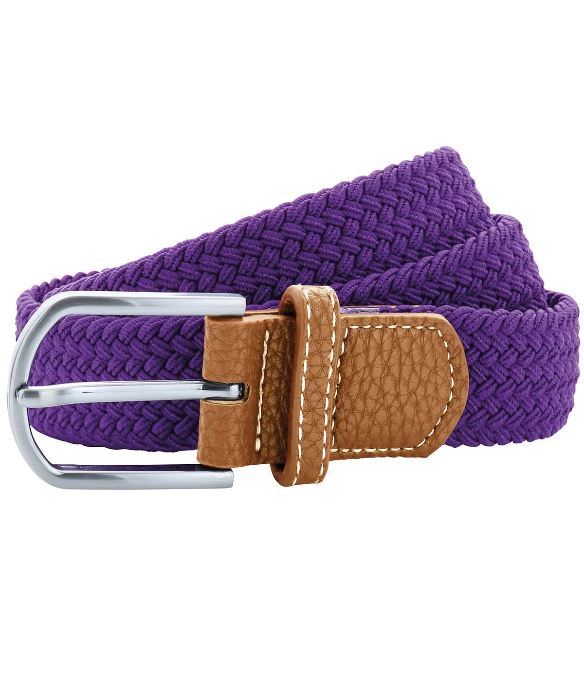 Asquith &amp; Fox Braid stretch belt AQ900 - Purple One size - Customisable Belts