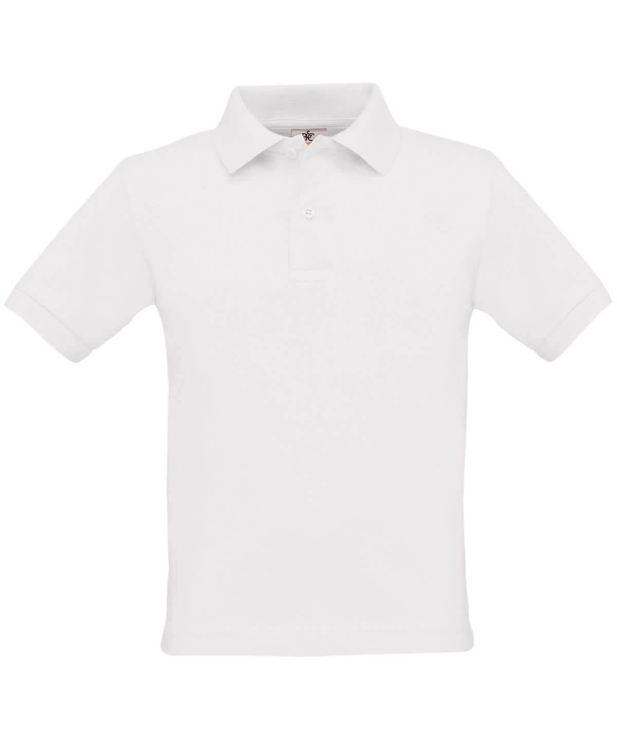B&amp;C Collection Safran Kids B301B - White 12 14 Years - Customisable Polos