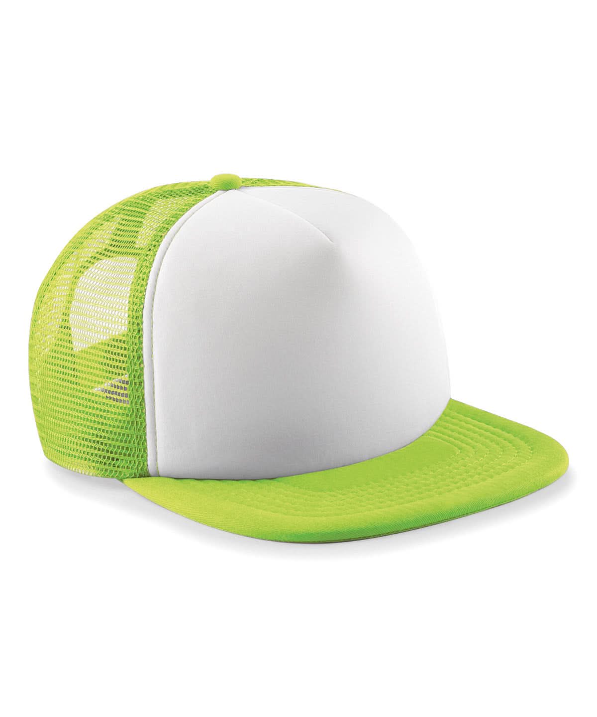 Beechfield Junior vintage snapback trucker B645B - Lime Green White One size - Customisable Caps
