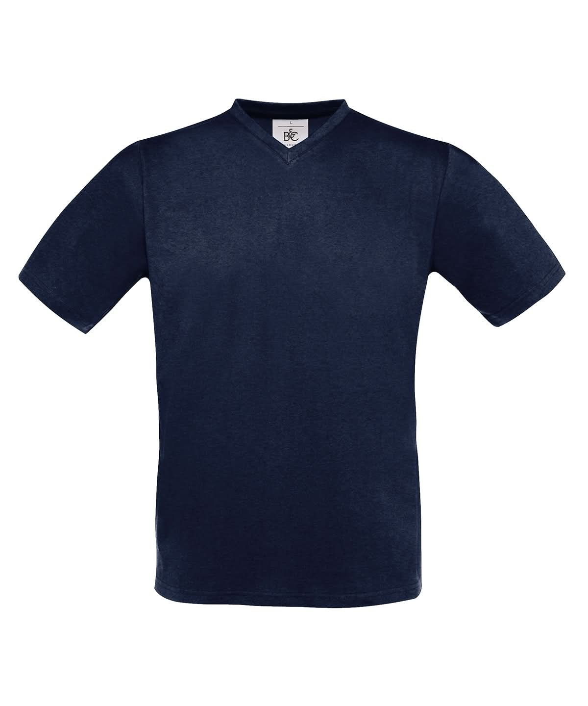 B&amp;C Collection Exact v neck BA108 - Navy - Customisable T-Shirt