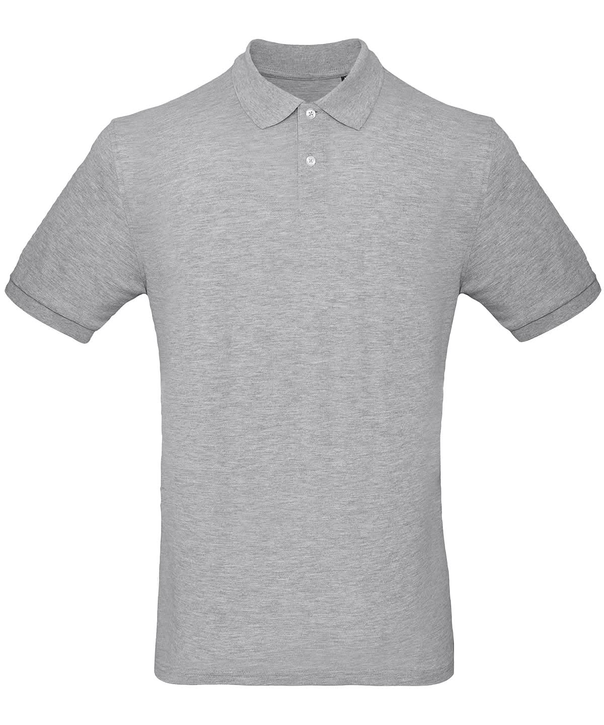 B&amp;C Collection Inspire Polo men Heather Grey BA260 - Heather Grey - Customisable Polos