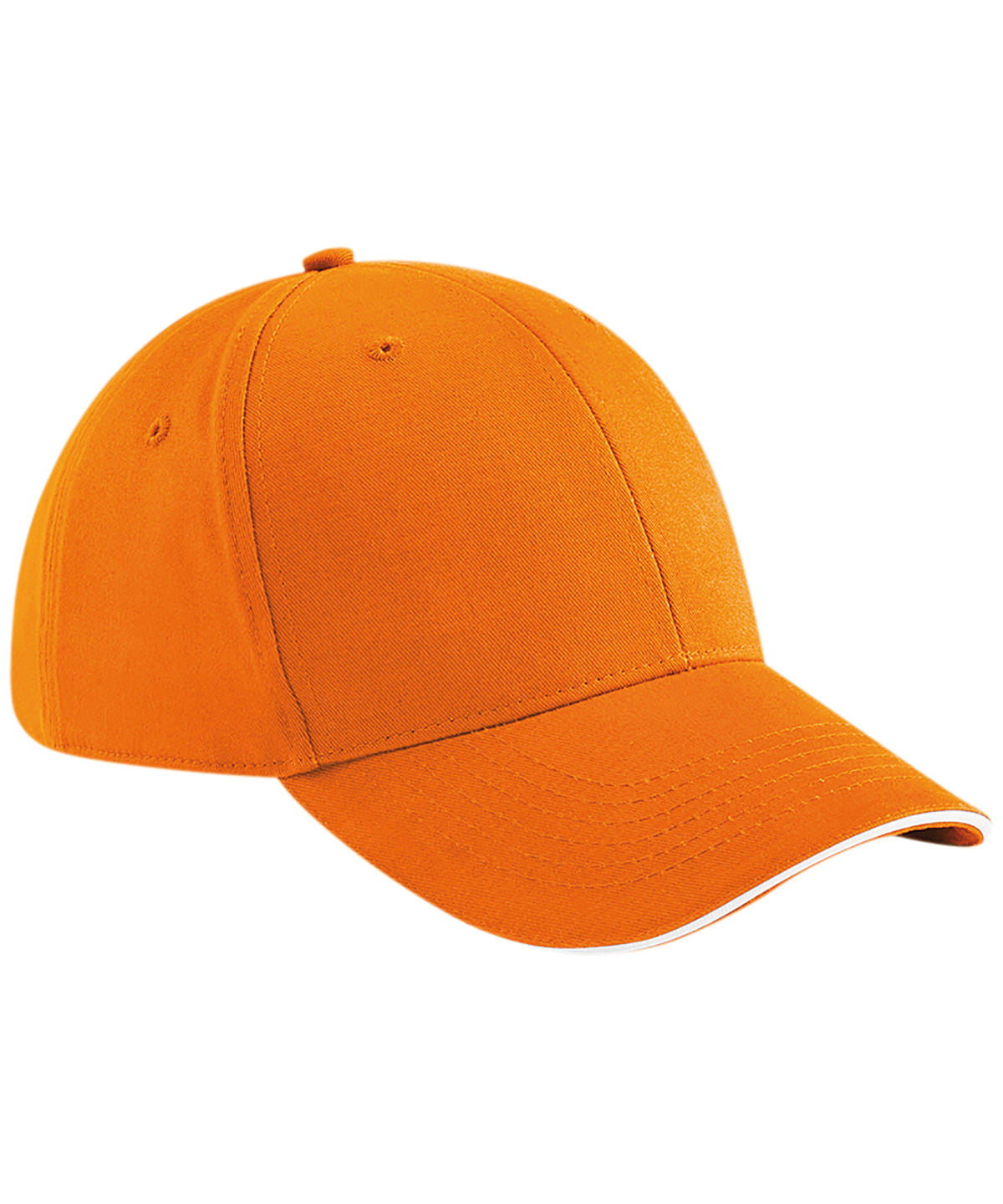 Athleisure 6 Panel Cap - B20 - Orange White O S - Customisable Caps