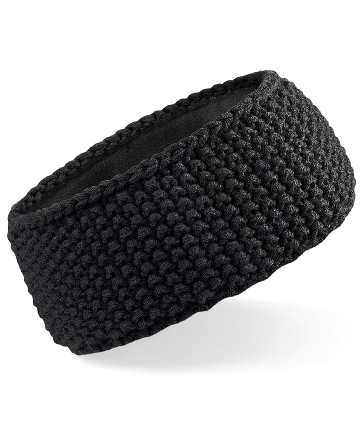 Slopeside waffle headband - BC434 - Black One size - Customisable Headbands