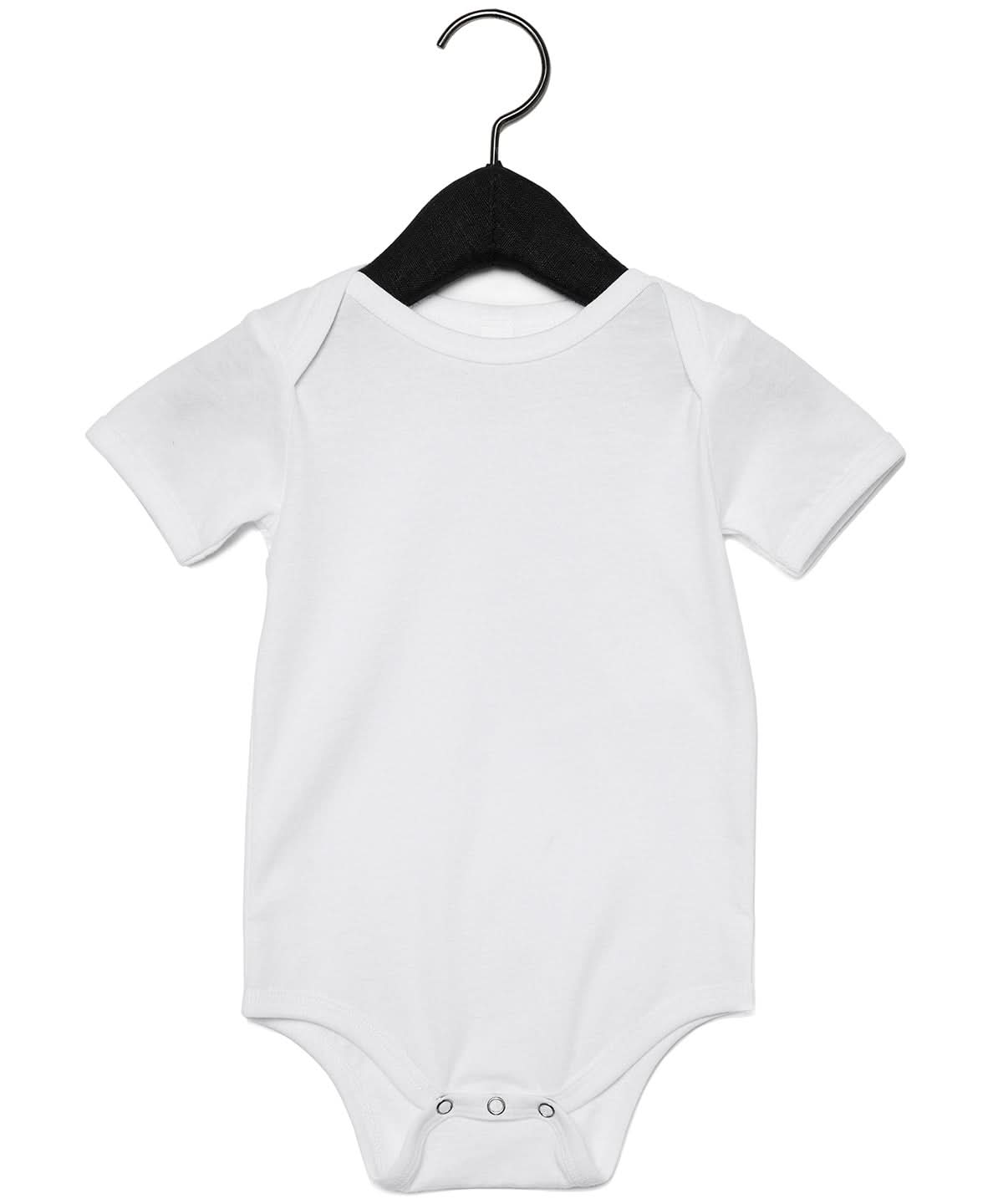 Bella Canvas Baby Jersey short sleeve one piece be209 - White 3 6 Months - Customisable Bodysuits