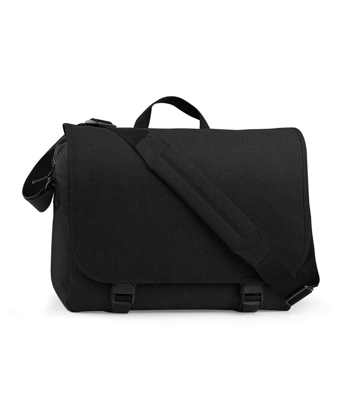 Bagbase Two tone digital messenger BG218 - Black One size - Customisable Bags