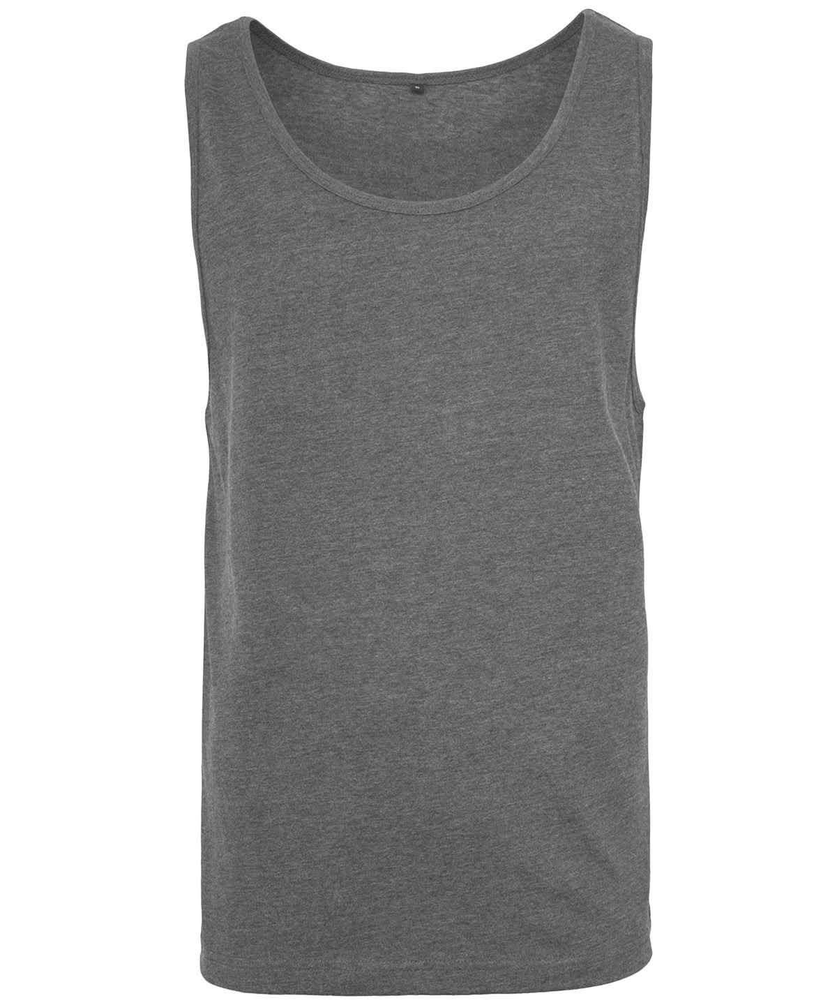 Build Your Brand BYB Jersey big tank BY003 - Charcoal - Customisable T-Shirt