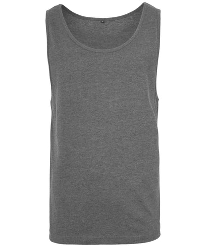 Build Your Brand BYB Jersey big tank BY003 - Charcoal - Customisable T-Shirt