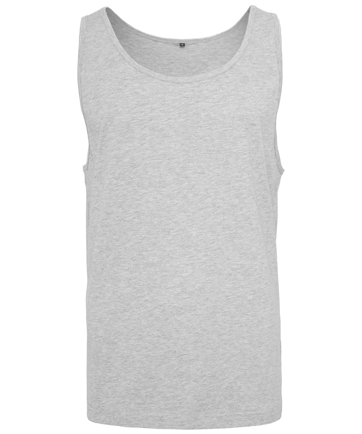 Build Your Brand BYB Jersey big tank BY003 - Heather Grey - Customisable T-Shirt