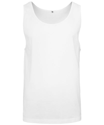 Build Your Brand BYB Jersey big tank BY003 - White - Customisable T-Shirt
