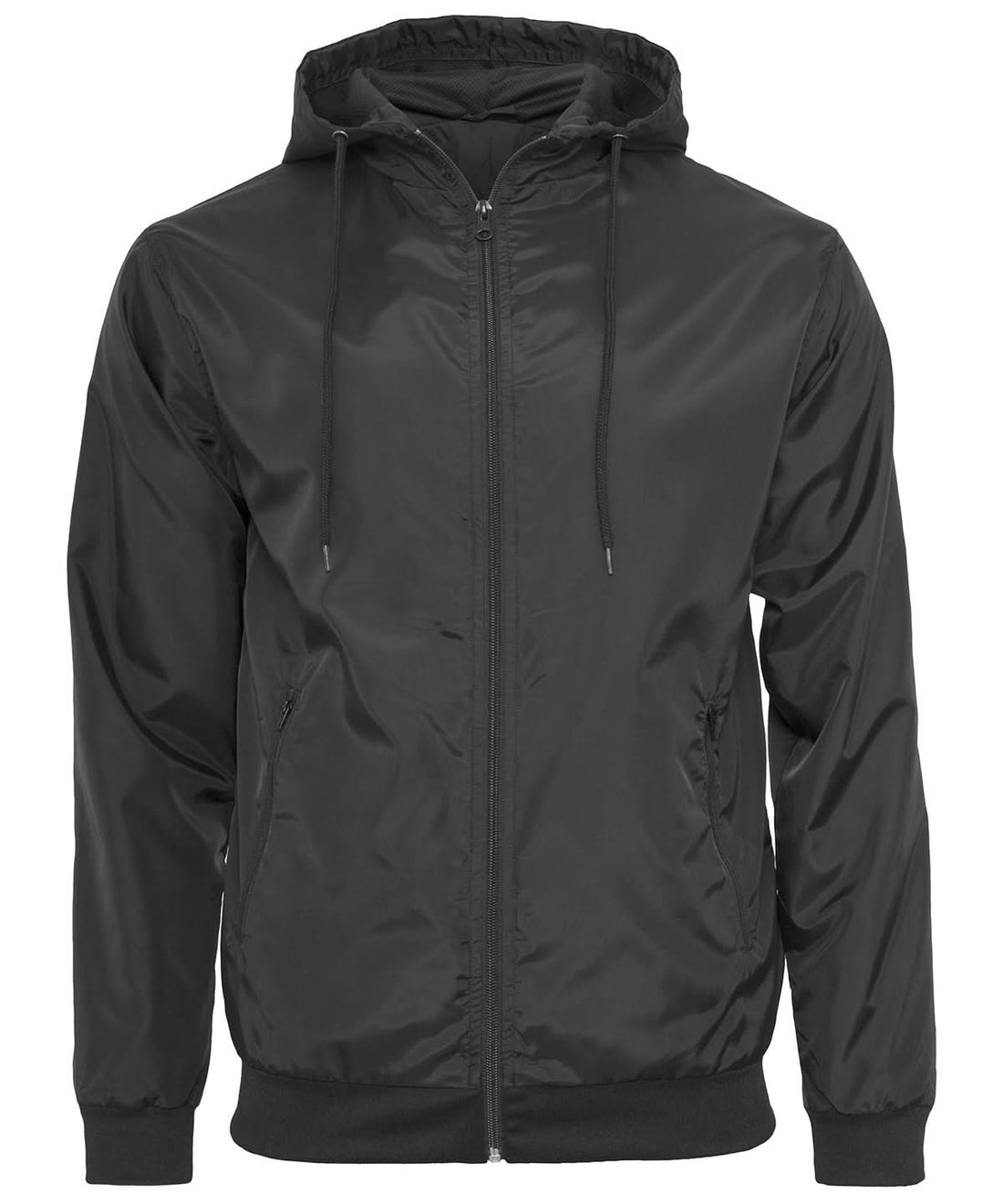 Build Your Brand BYB Wind runner BY016 - Black Black - Customisable Jacket