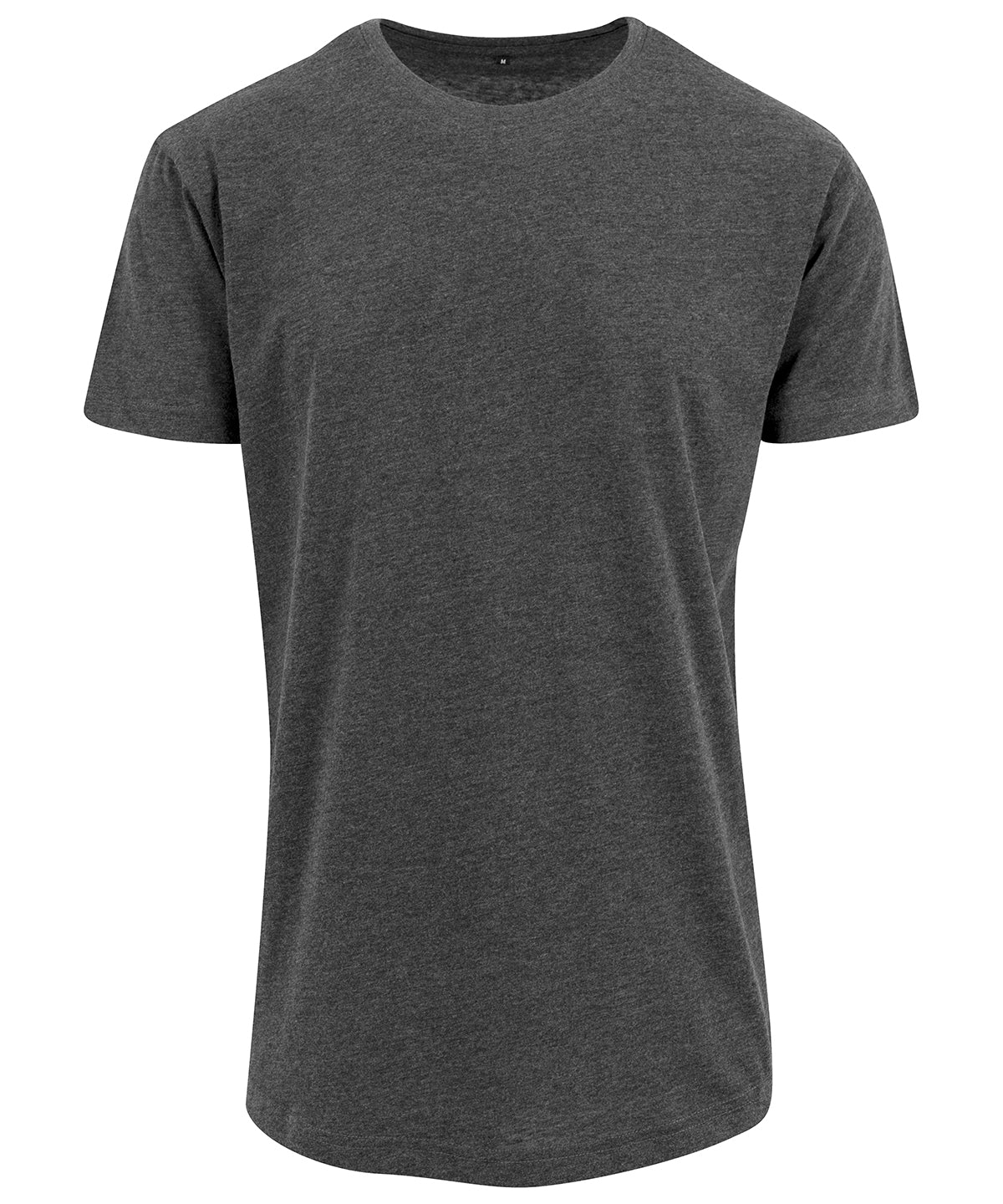 Shaped long tee - BY028 - Charcoal* - Customisable T-Shirts