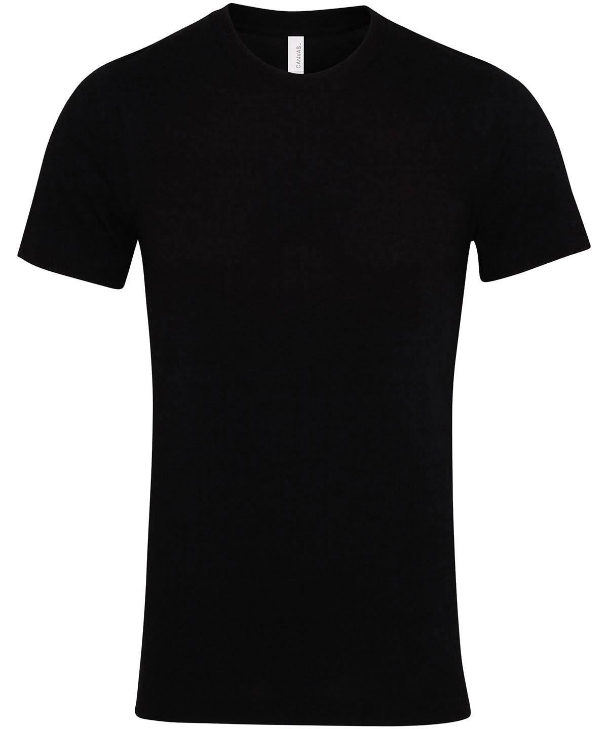 Bella Canvas Unisex Jersey crew neck t shirt Black CV001 - Black - Customisable T-Shirt