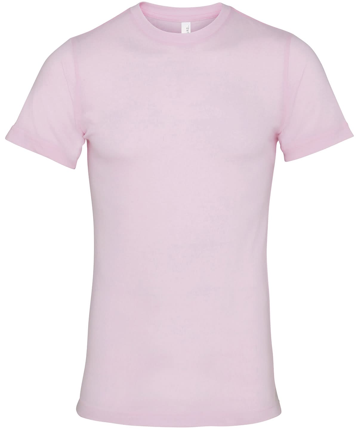Bella Canvas Unisex Jersey crew neck t shirt Soft Pink CV001 - Soft Pink - Customisable T-Shirt