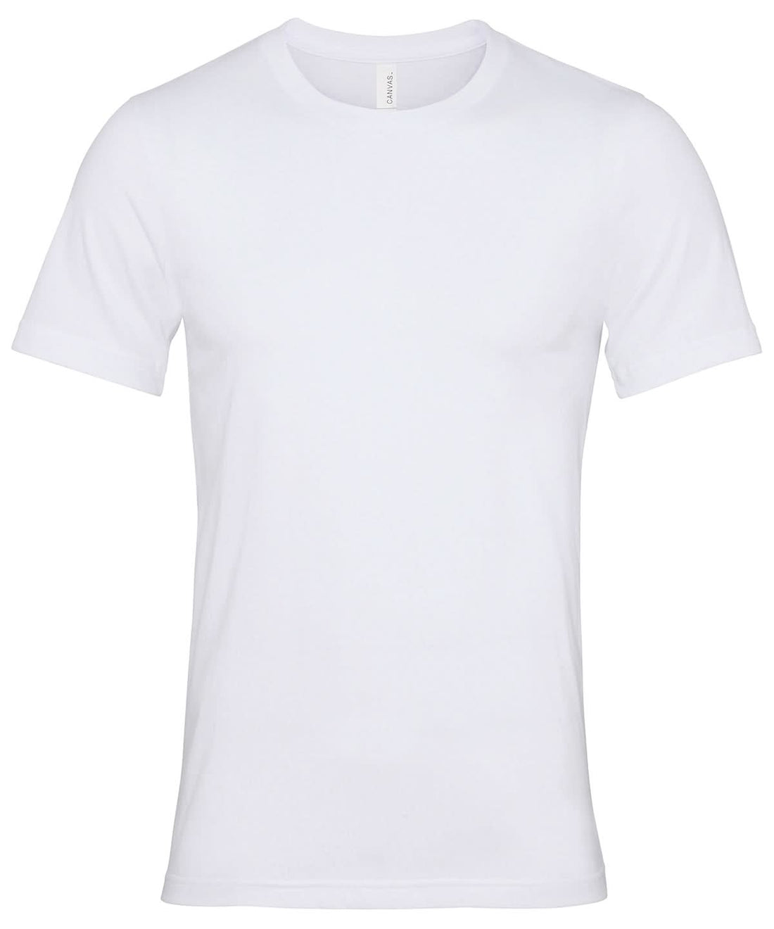 Bella Canvas Unisex Jersey crew neck t shirt White CV001 - White - Customisable T-Shirt