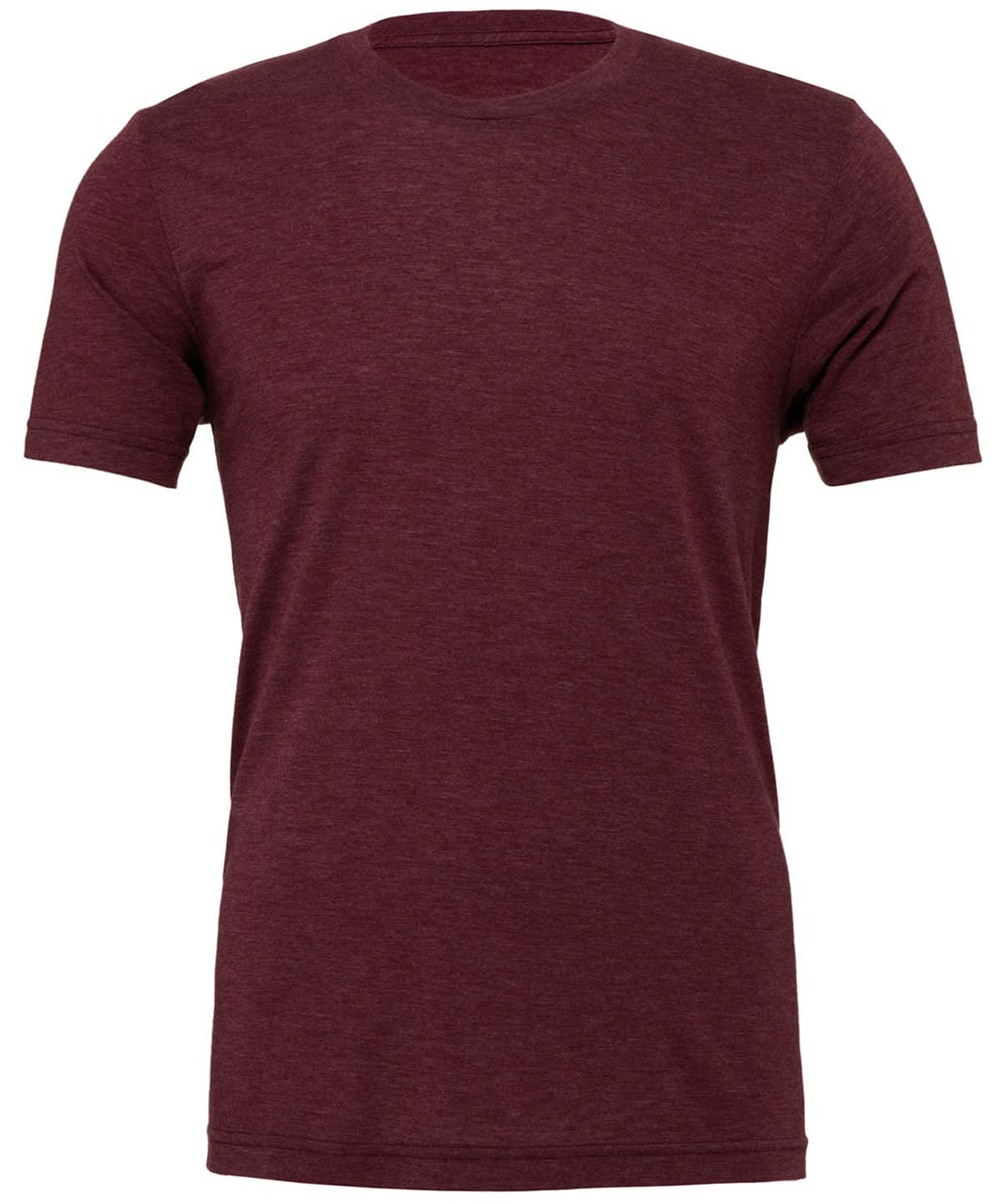 Bella Canvas Unisex triblend crew neck t shirt Maroon Triblend CV003 - Maroon Triblend - Customisable T-Shirt