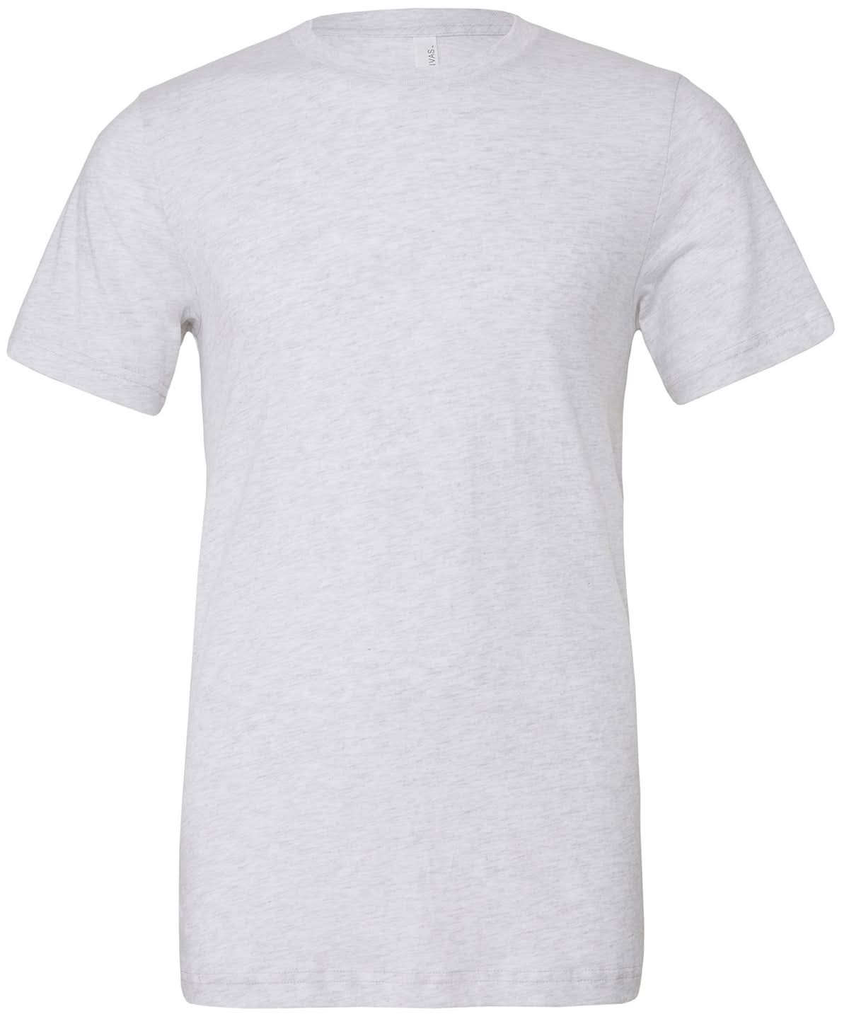 Bella Canvas Unisex triblend crew neck t shirt White Fleck Triblend CV003 - White Fleck Triblend - Customisable T-Shirt