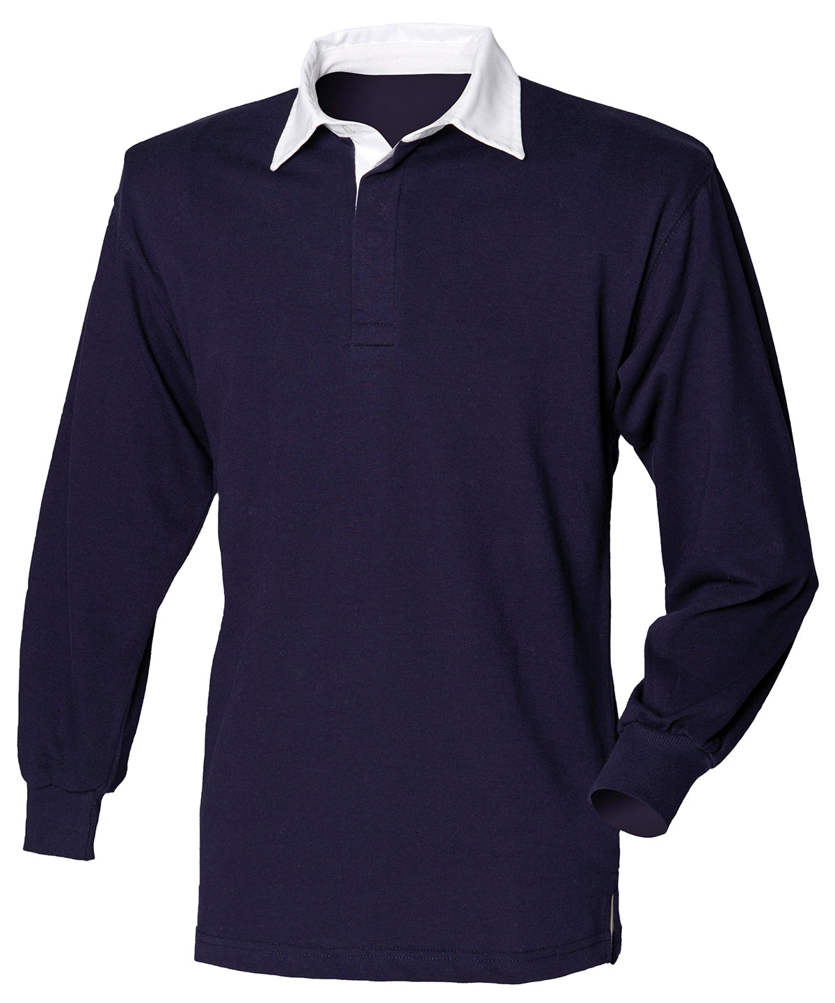 Long sleeve plain rugby shirt - FR100 - Navy White* - Customisable Rugby Shirts