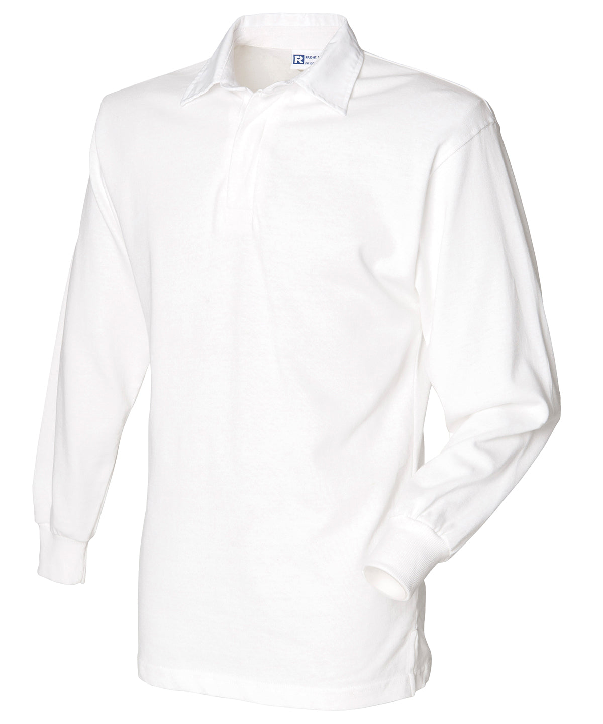 Long sleeve plain rugby shirt - FR100 - White White - Customisable Rugby Shirts