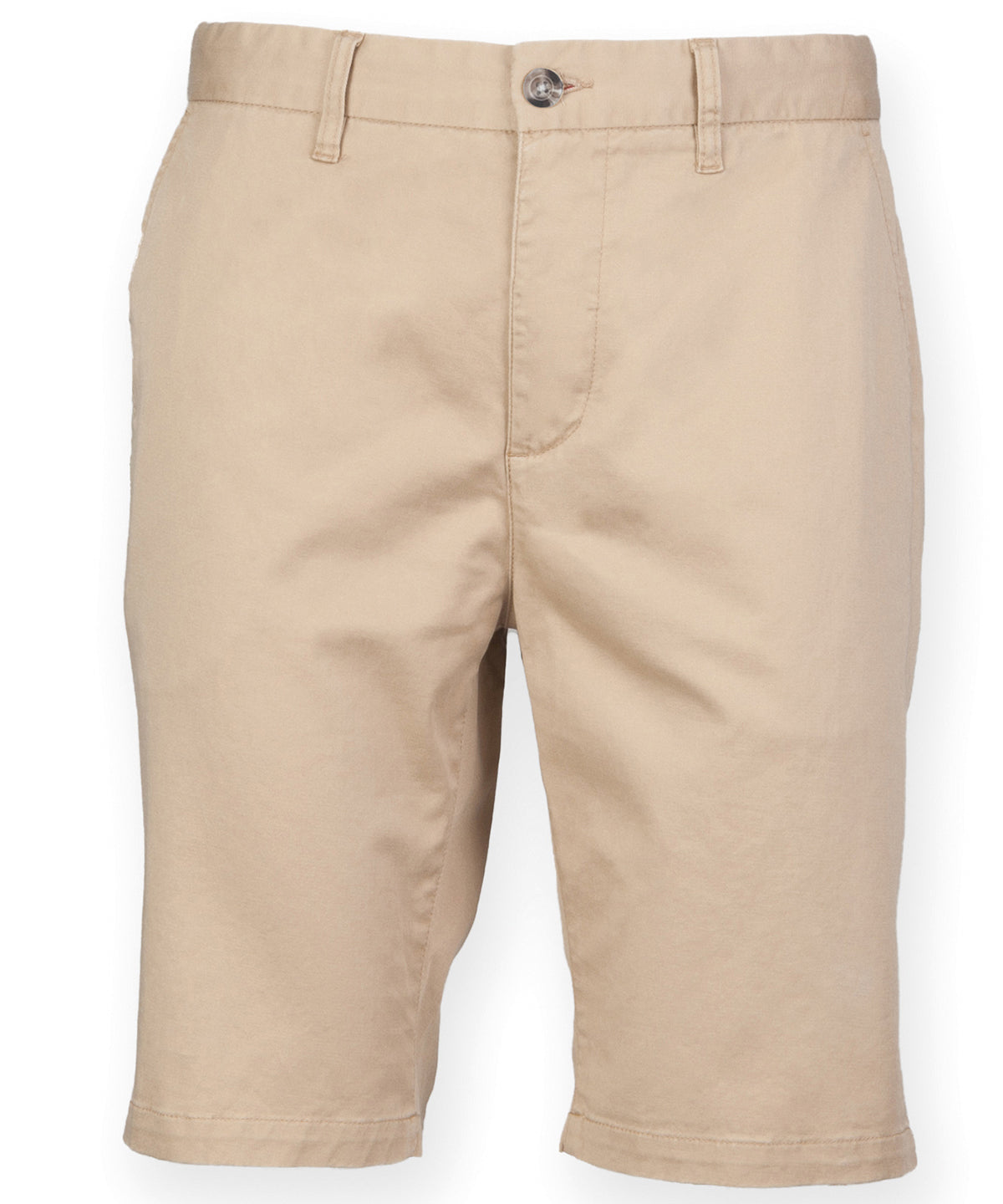 Stretch chino shorts - FR605 - Stone - Customisable