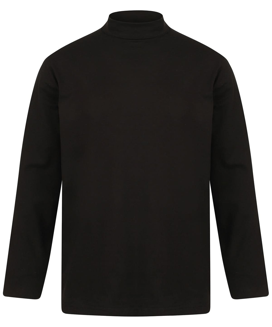 Long Sleeve Roll Neck Top - HB020 - Black - Customisable Sweatshirts