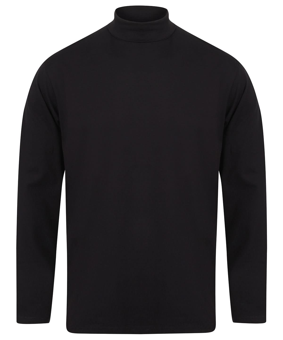 Henbury Long Sleeve Roll Neck Top HB020 - Navy - Customisable Sweatshirts