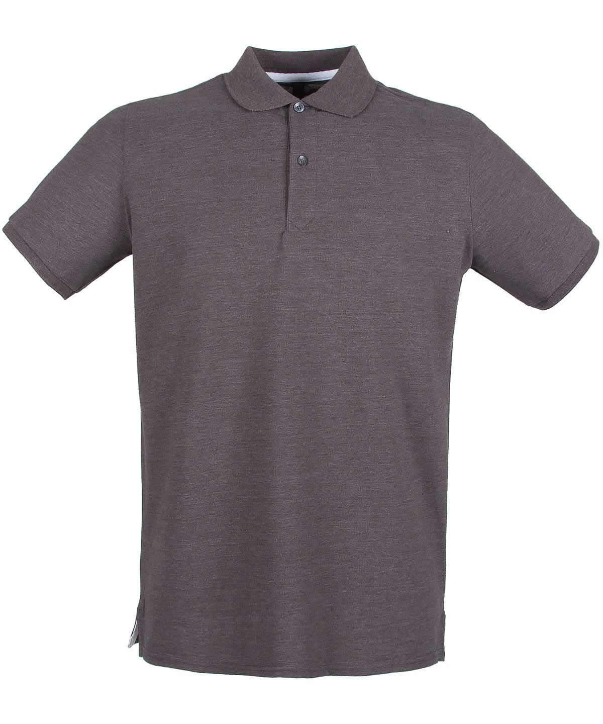 Henbury Micro Fine Piqu Polo Shirt HB101 - Charcoal - Customisable Polos