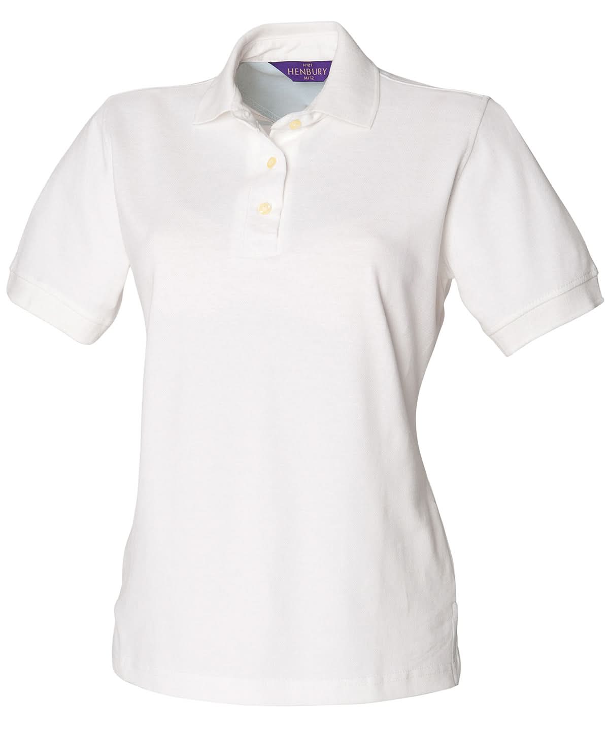 Henbury WomenS Classic Cotton Piqu Polo Shirt HB121 - - Customisable Polos