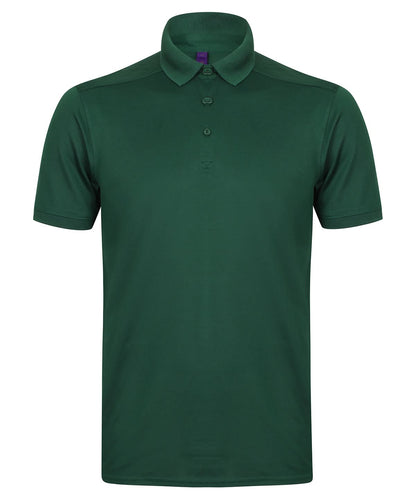 Henbury Stretch Polo Shirt With Wicking Finish Slim Fit HB460 - - Customisable Polos